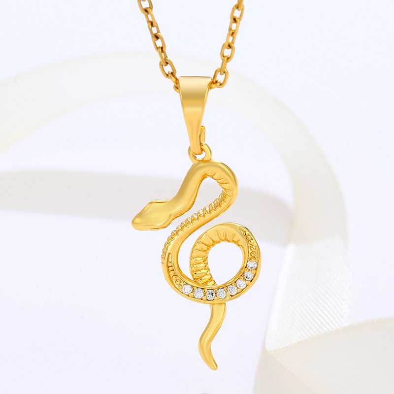 آویز گردنبند زنانه ژوپینگ مدل مار - - 3