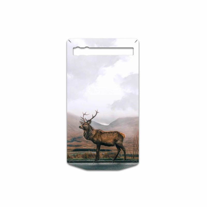 برچسب پوششی ماهوت مدل Horned-Deer مناسب برای گوشی موبایل بلک بری P9983