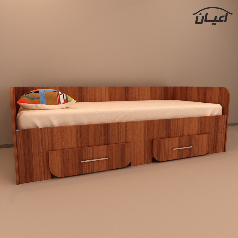 تخت خواب یکنفره اعیان مدل FH367 سایز 80x180 سانتی متر