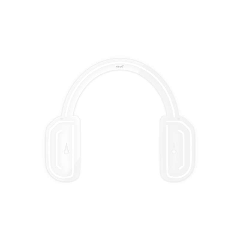 چراغ دیواری نئون دیزاین طرح Headphone_WHT
