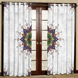 پرده مدل مخمل پانچی کد 1919T2 سایز 200x140 سانتی متر