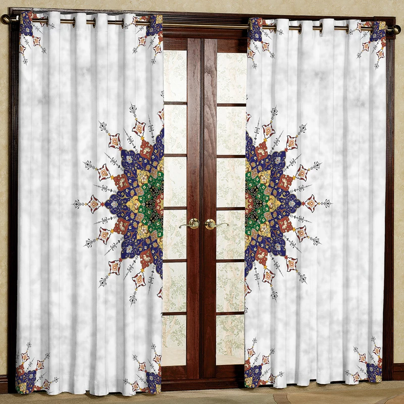 پرده مدل مخمل پانچی کد 1919T2 سایز 200x140 سانتی متر