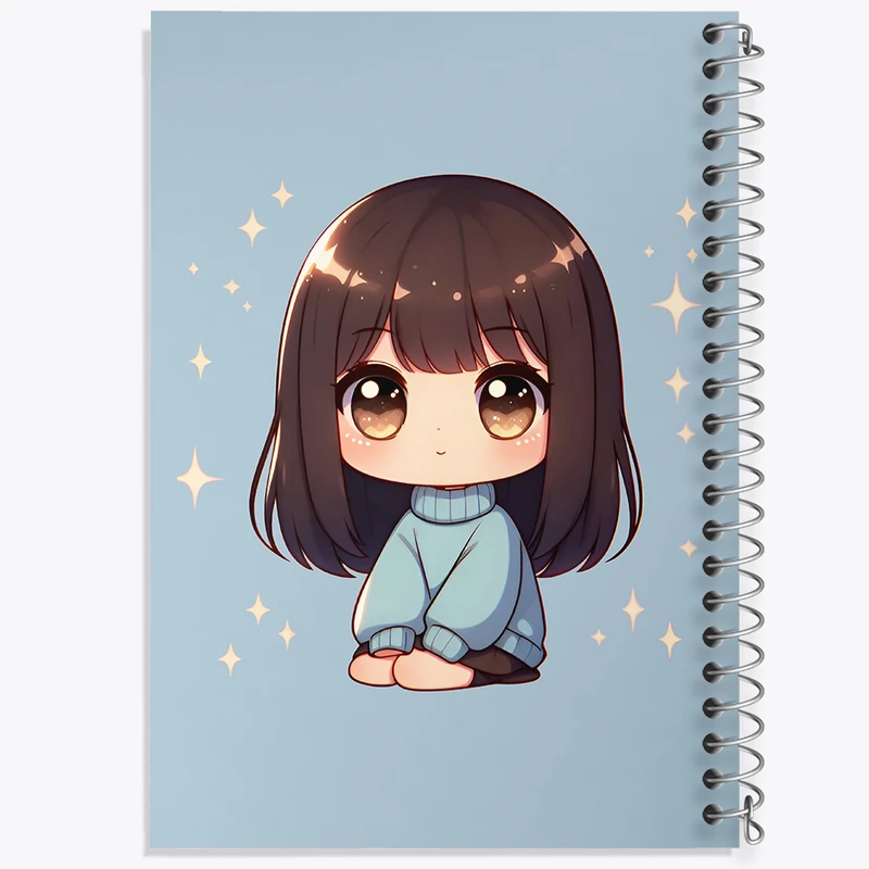 دفتر ژورنال نویسی 50 برگ خندالو مدل نقطه ای طرح دخترانه بامزه کد N5784