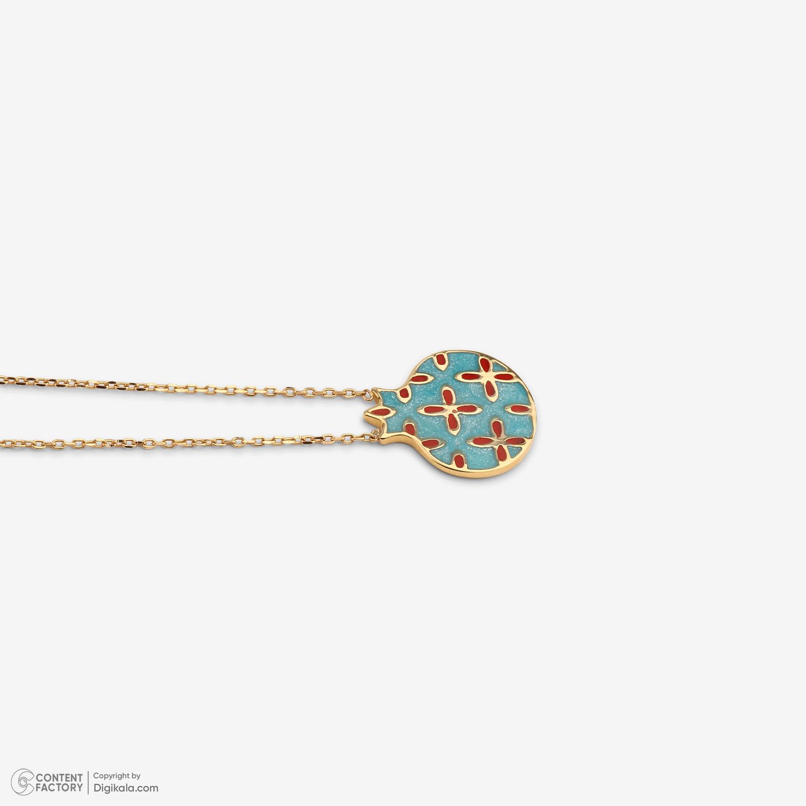 گردنبند طلا 18 عیار زنانه با زنجیر حلقهای (فلامینگو) وی گالری مدل انار کد NA7299 -  - 8