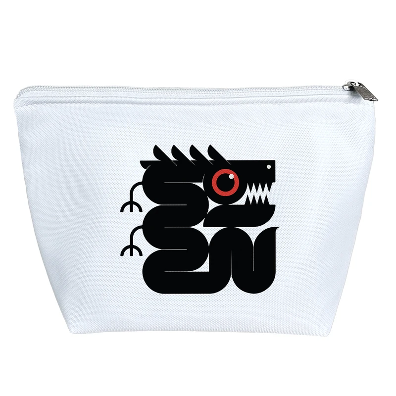 کیف لوازم آرایش دخترانه خندالو مدل نقش اژدها کد 7428