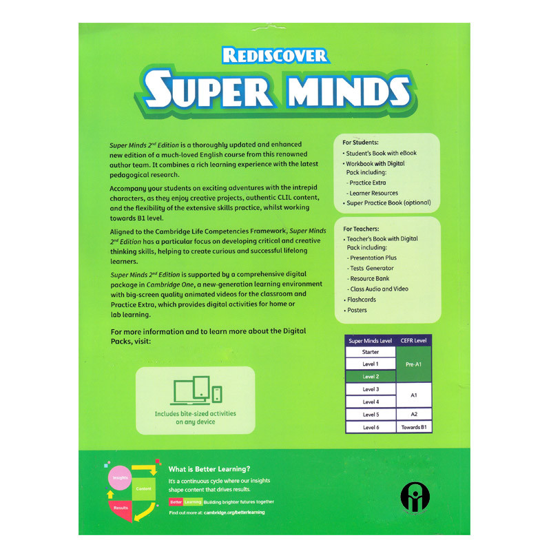 کتاب Super Minds 2 Super Practice اثر جمعی از نویسندگان انتشارات الوندپویان 2 جلدی