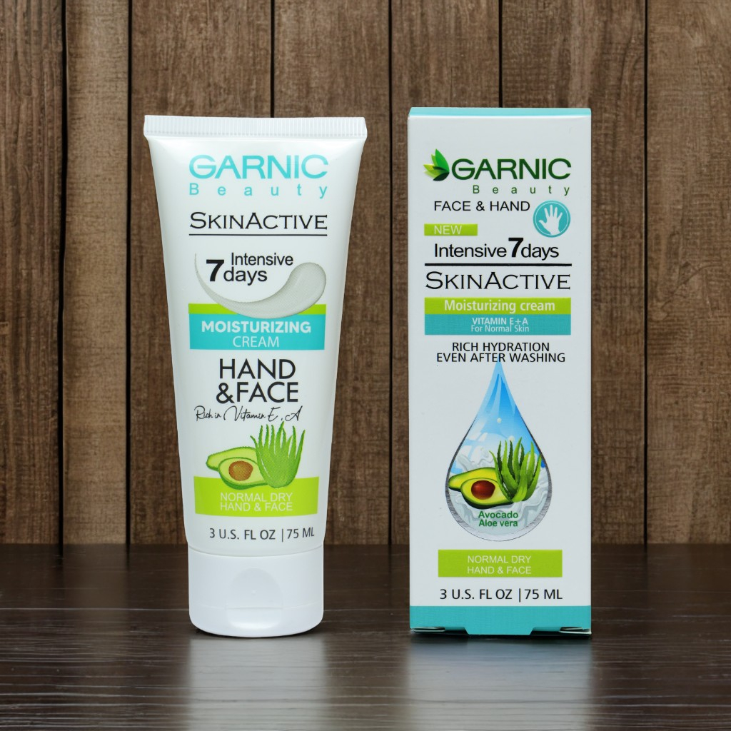 کرم آبرسان و مرطوب کننده دست و صورت گارنیک مدل avocado مناسب برای پوست های معمولی تا خشک حجم 75 میلی لیتر