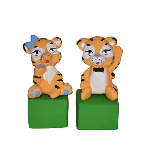 مجسمه مدل ببر  نشسته مجموعه 2 عددی