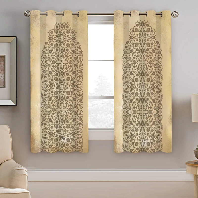 پرده نیروانا طرح سنتی مدل هازان کد 8958 سایز 140×200 سانتی متر