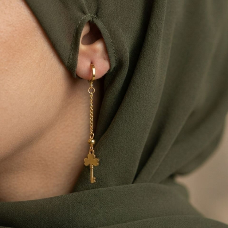 گوشواره زنانه آویز مدل کلید