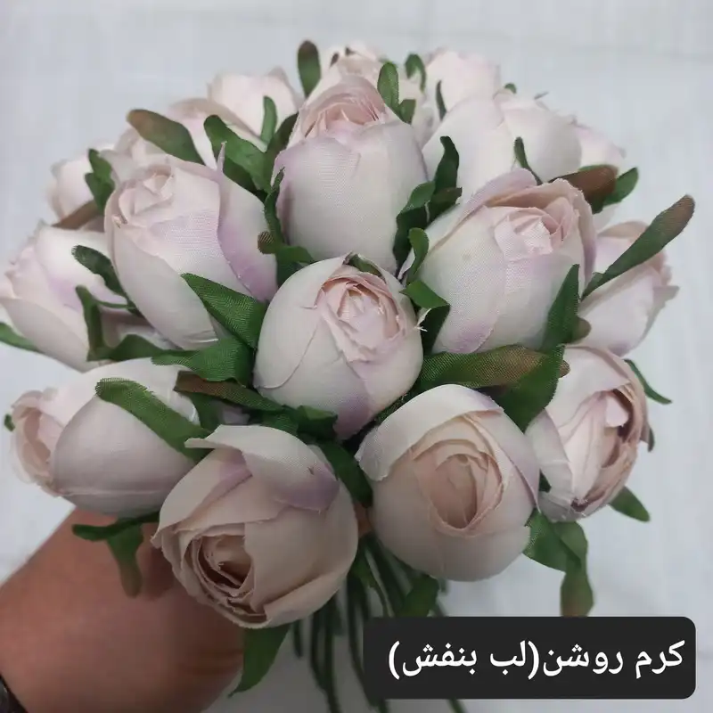 گل مصنوعی مدل رز غنچه مجموعه 18 عددی