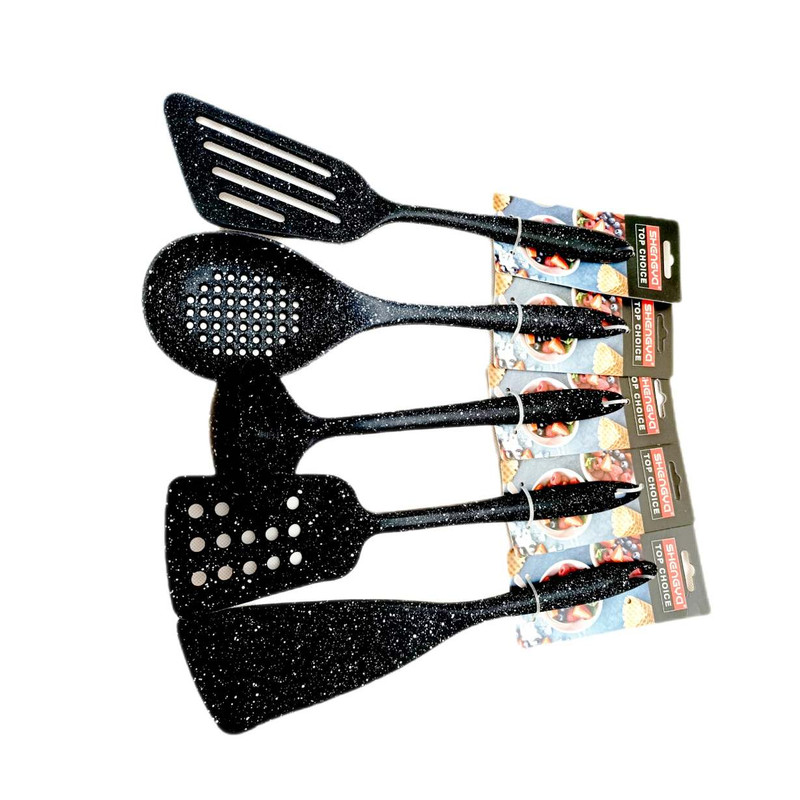 سرویس کفگیر و ملاقه 5 پارچه شنگیا مدل سیلیکونی کد 0005 سرویس کفگیر و ملاقه 5 پارچه شنگیا مدل سیلیکونی کد 0005