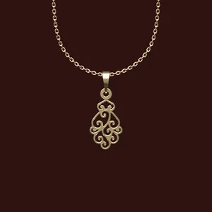 گردنبند طلا 18 عیار زنانه مدوپد مدل هندسی کد X2-1-1089