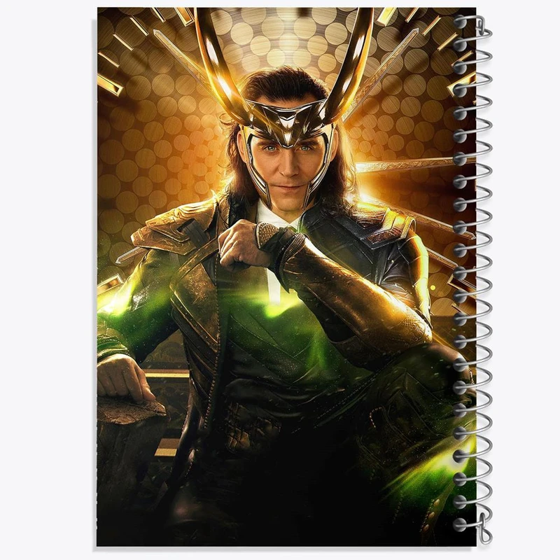 دفتر ژورنال نویسی 50 برگ خندالو مدل نقطه ای طرح لوکی مارول Marvel کد 19384