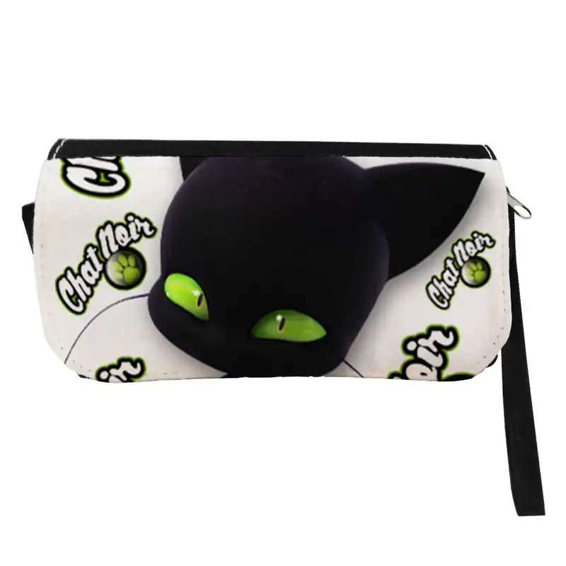 جامدادی مدل دوزیپ طرح انیمیشن دختر کفشدوزکی و پسر گربه ای کد NI329