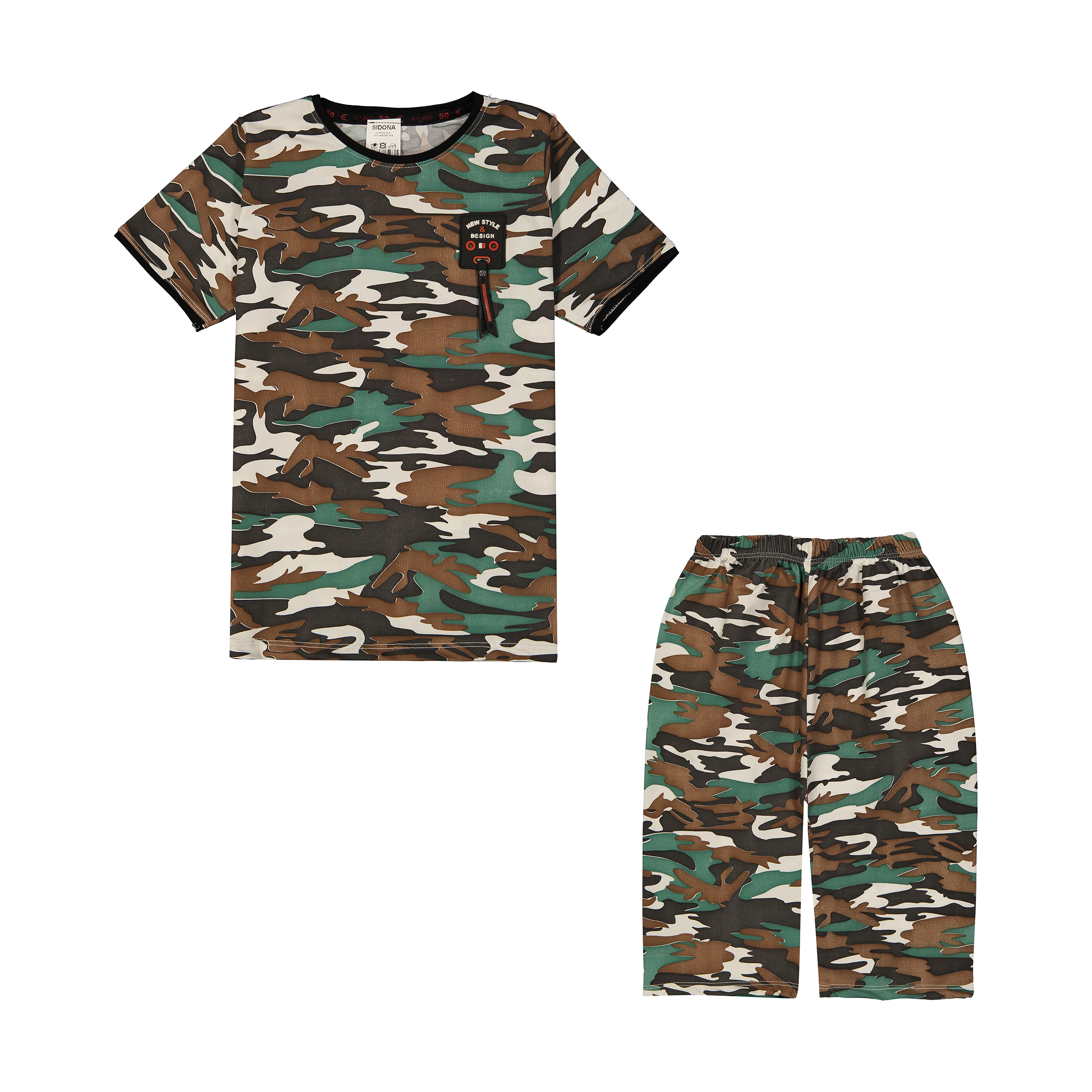 ست تی شرت و شلوارک پسرانه سیدونا مدل KSI06037-008 - - 1