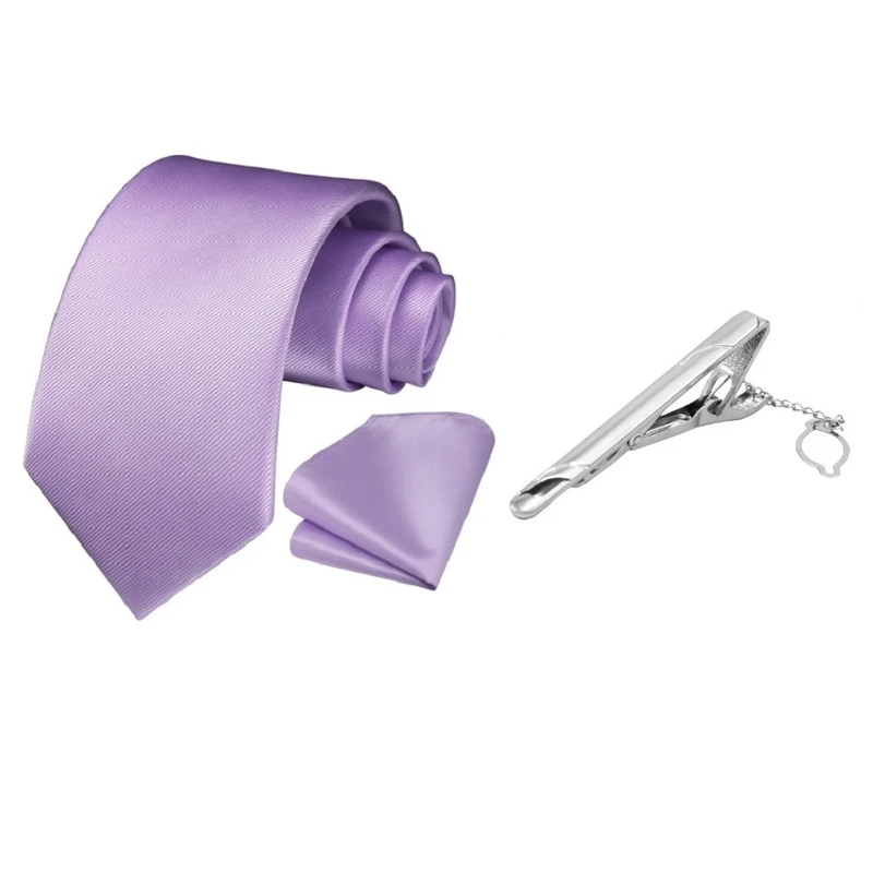 ست کراوات و دستمال جیب و گیره کراوات مردانه مدل TVF کد 32