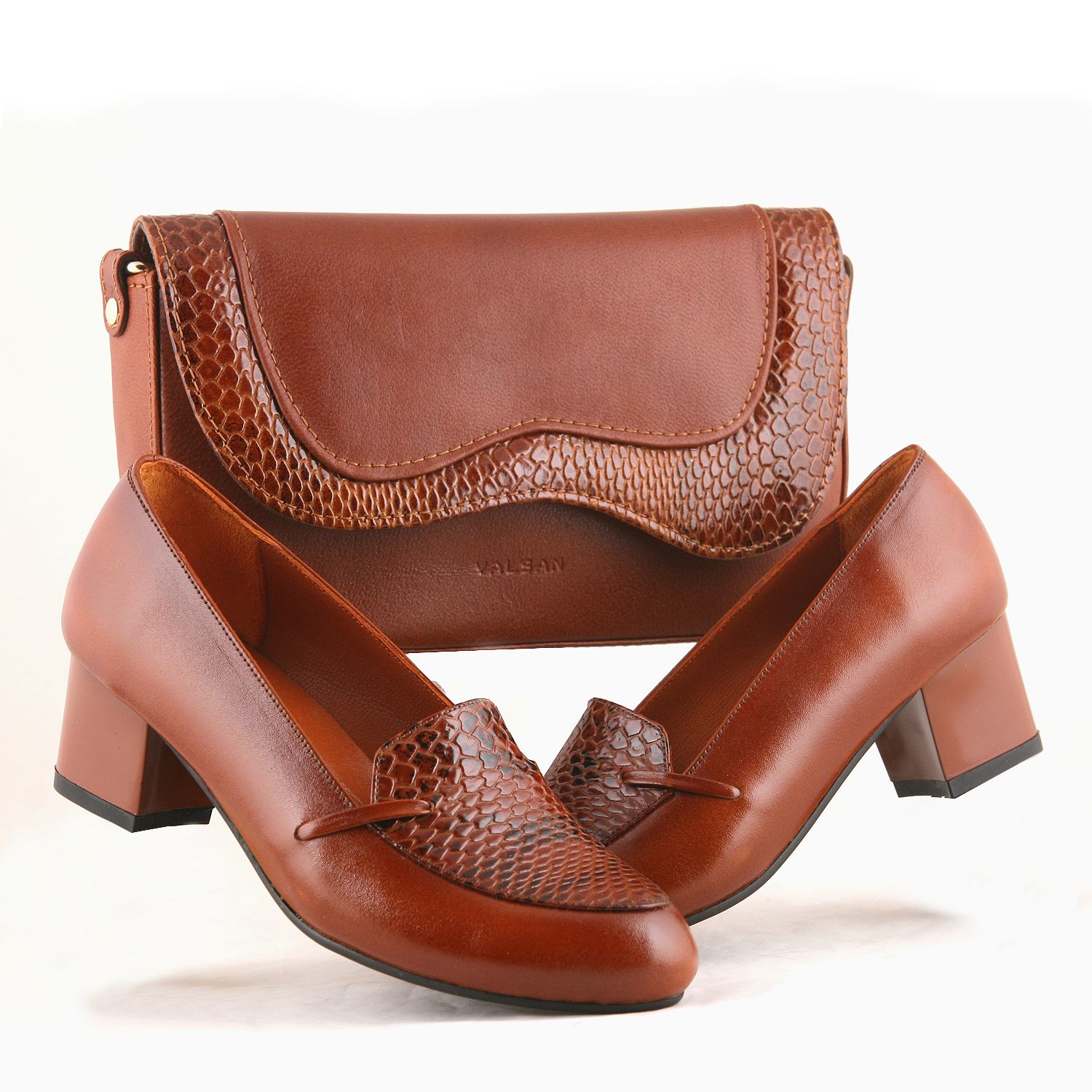 ست کیف و کفش زنانه چرم یلسان مدل هیوار کد KELARA-MRV-915-asl -  - 2