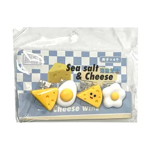  گیره کاغذ مدل فانتزی طرح پنیر بسته 4 عددی