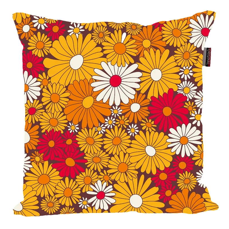 کوسن پاد آفرین مدل فانتزی طرح گل و برگ کد PK40646