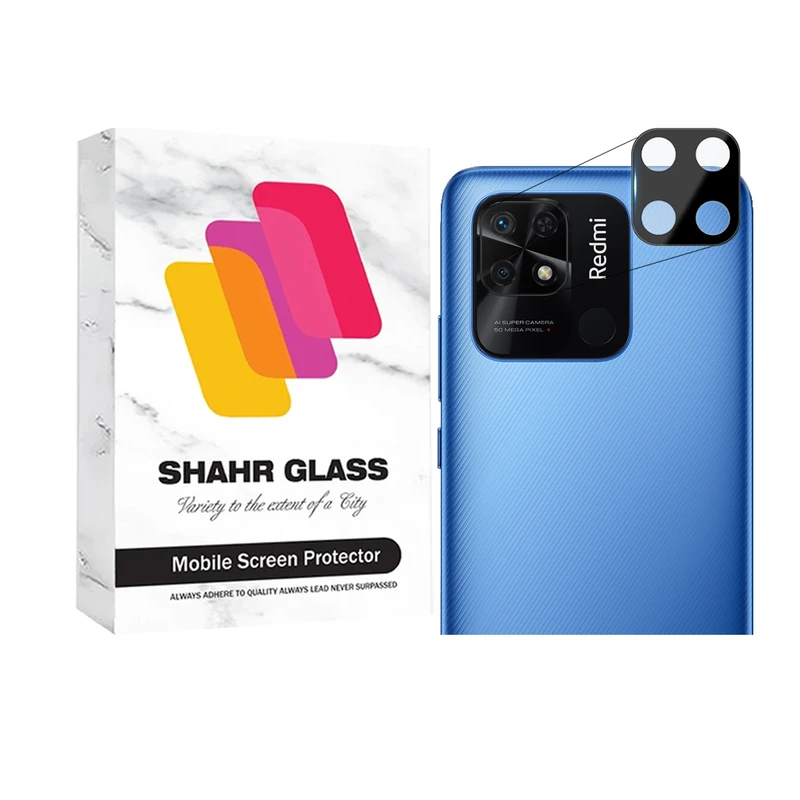 محافظ لنز دوربین  شهر گلس مدل FULLENSS مناسب برای گوشی موبایل شیائومی Redmi 10C / Redmi 10 Power / Poco C40
