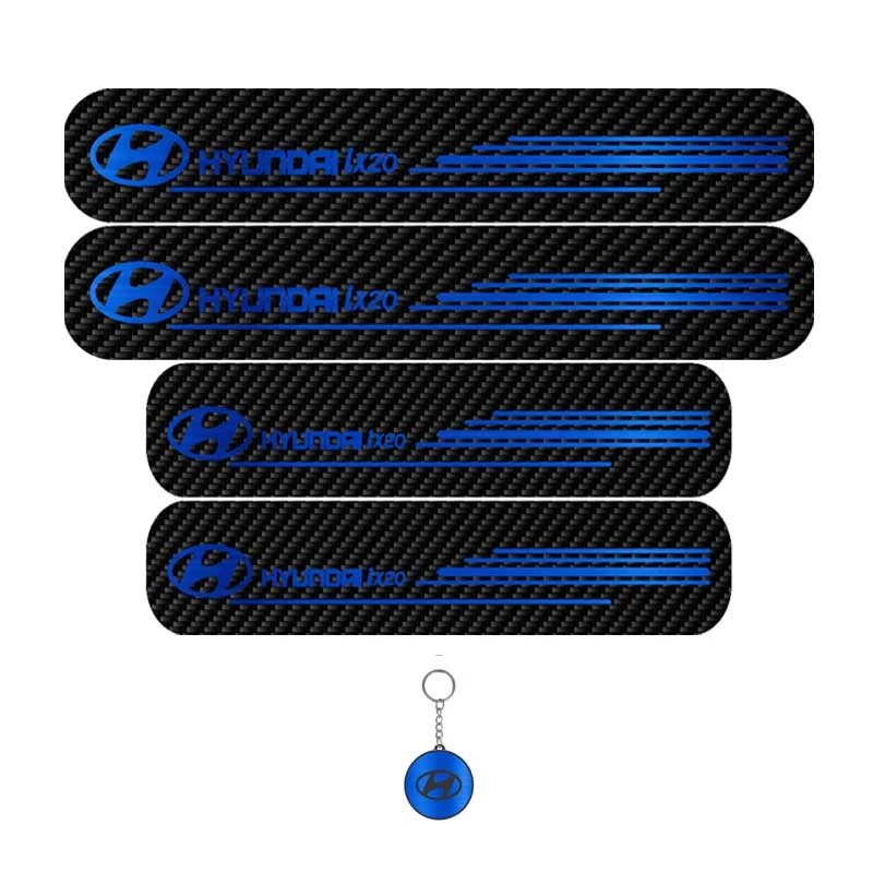 برچسب پارکابی خودرو لندمون کد LC047 MB مناسب برای هیوندای i20 مجموعه 4 عددی به همراه جاکلیدی