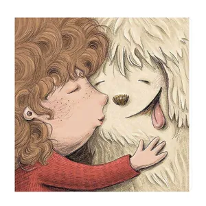 تابلو کودک و نوزاد طرح دختر و سگ کد wkt100