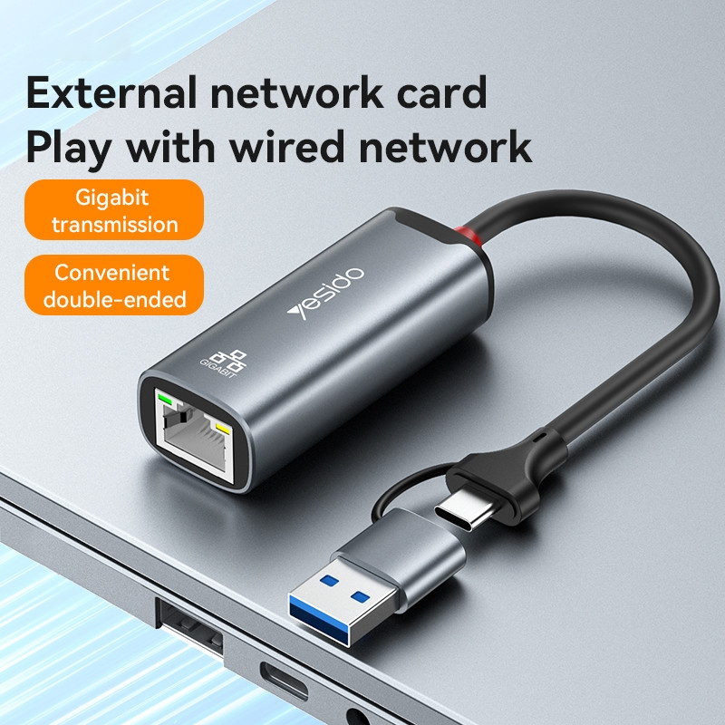کارت شبکه USB 3.0 / USB-C یسیدو مدل H8Z6