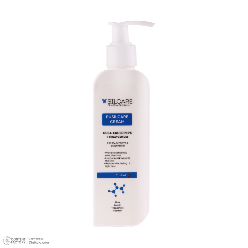 کرم آبرسان سیلکِر مدل EUSIL اوره اوسرین 5% مناسب برای پوست‌های حساس و خشک حجم 150 میلی لیتر