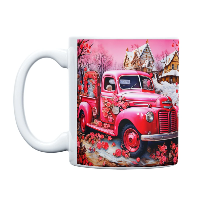 ماگ حس آمیزی طرح عاشقانه مدل قلب زیبا کد 77