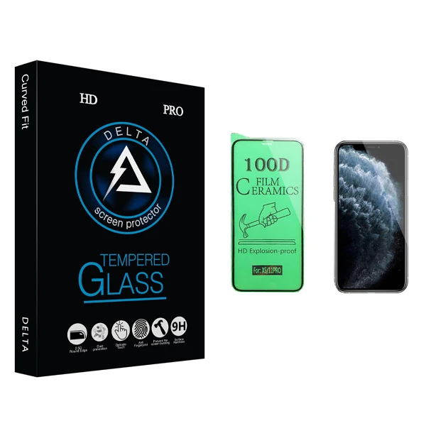 محافظ صفحه نمایش سرامیکی دلتا مدل HD مناسب برای گوشی موبایل اپل iPhone 11 Pro