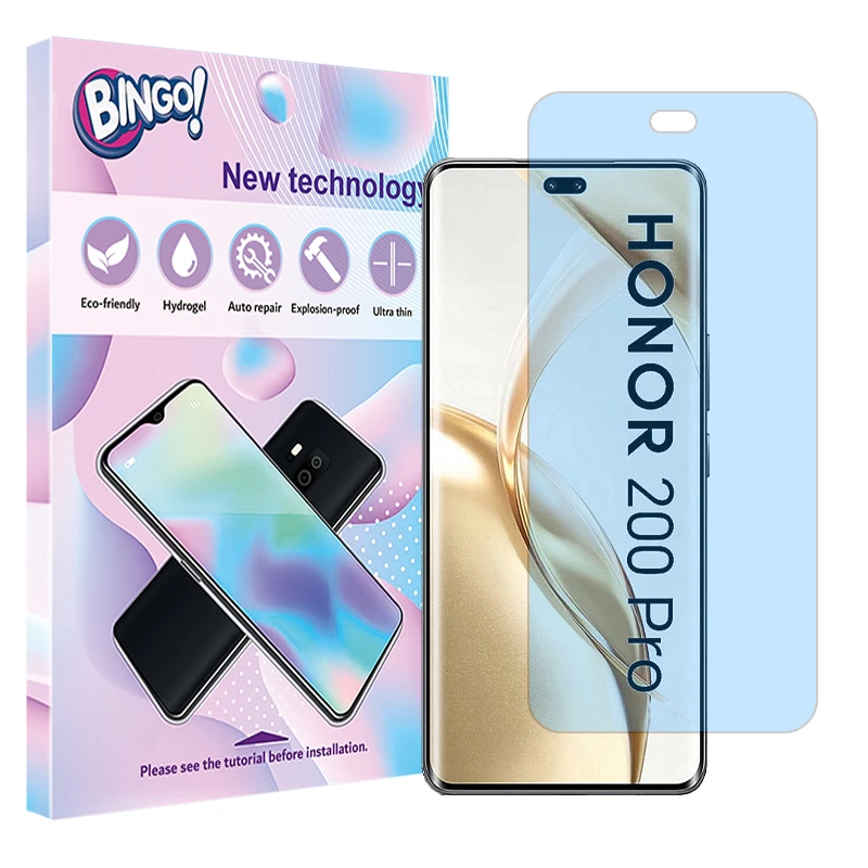 محافظ صفحه نمایش ضداشعه آبی بینگو مدل Tough مناسب برای گوشی موبایل آنر 200 Pro
