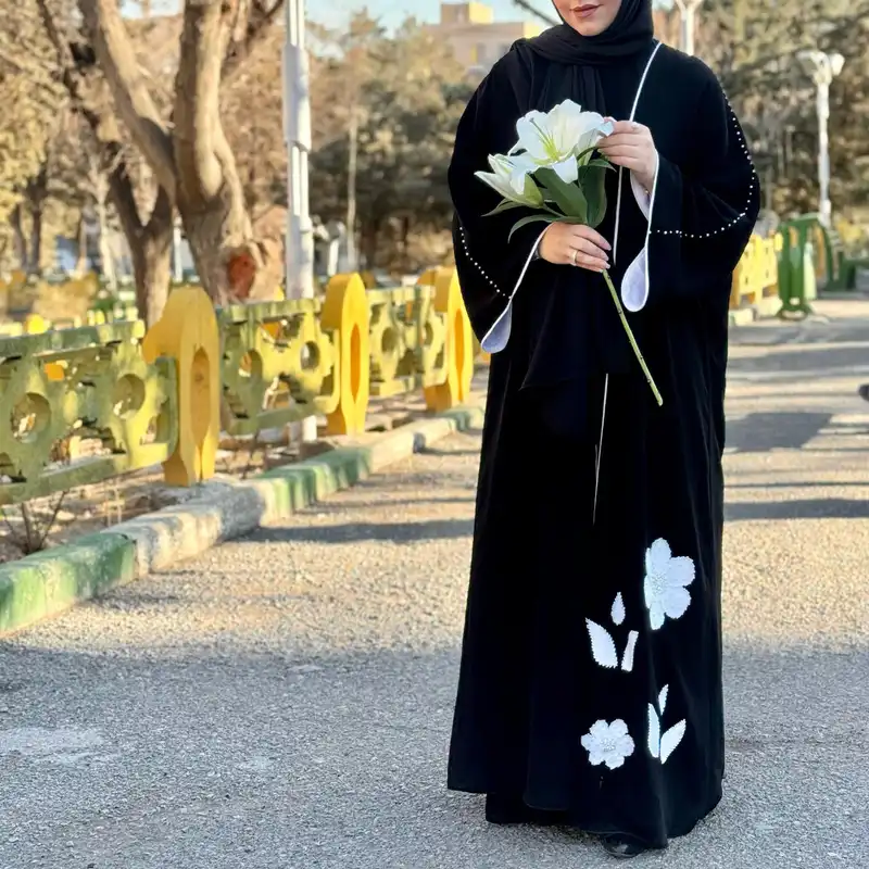 مانتو زنانه مدل عبایی مجلسی کد 132