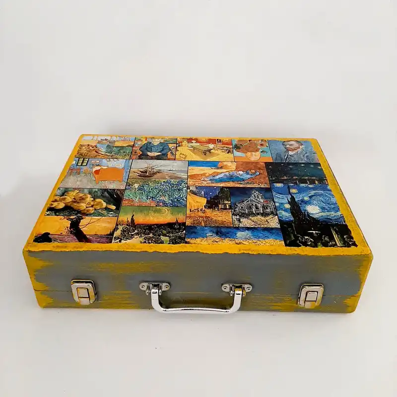 جعبه رنگ طرح آثار نقاشی ماندگار کد WBC05