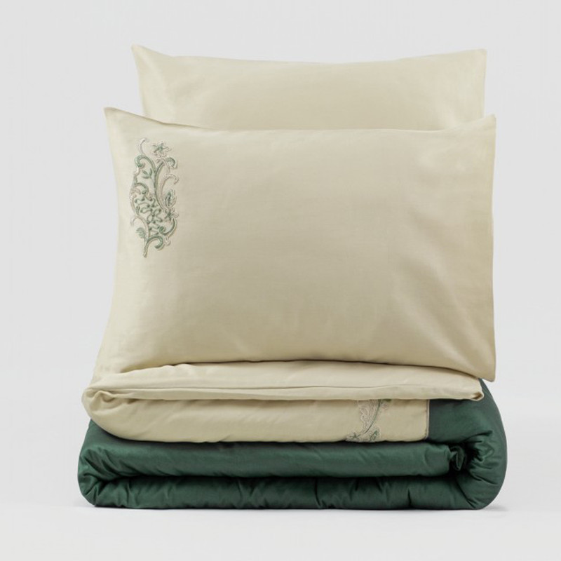 سرویس روتختی کاتن باکس مدل Brode Saten Andy Yesil دو نفره 6 تکه