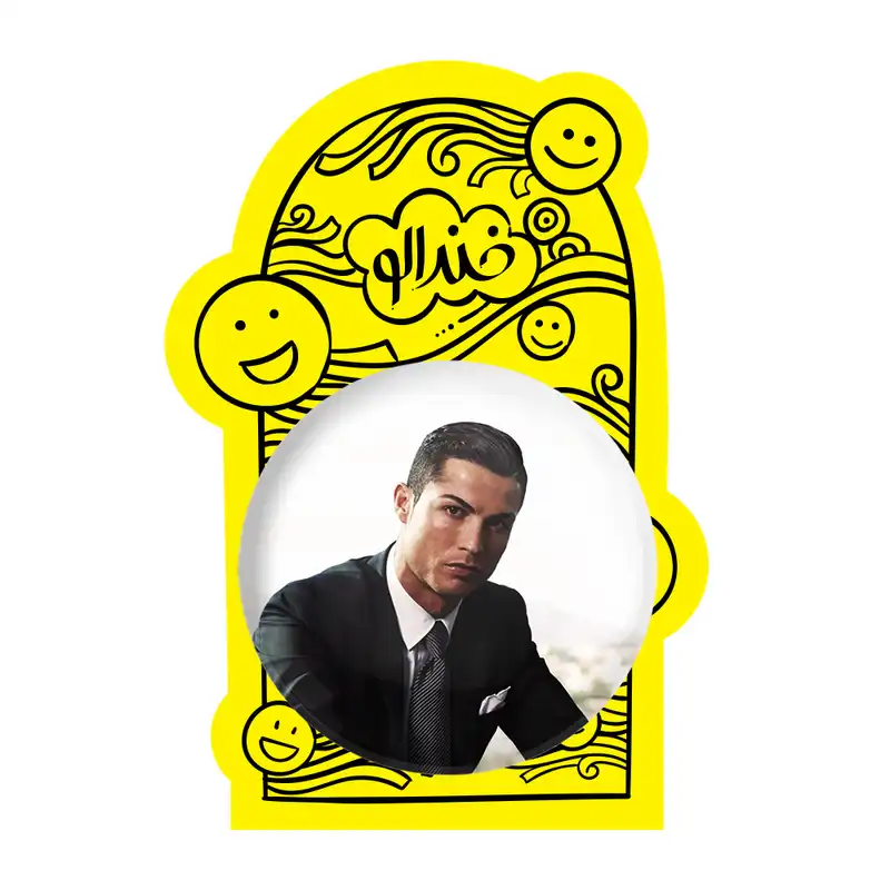 آینه جیبی خندالو طرح کریستیانو رونالدو مدل تاشو کد 13927