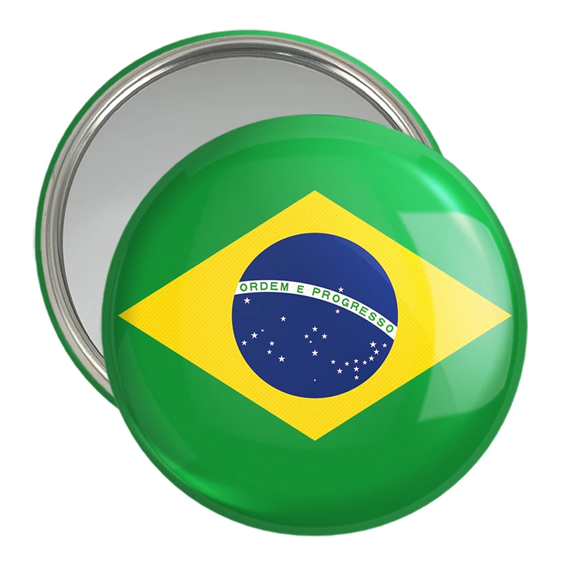 آینه جیبی خندالو مدل تیم فوتبال برزیل  کد 1978