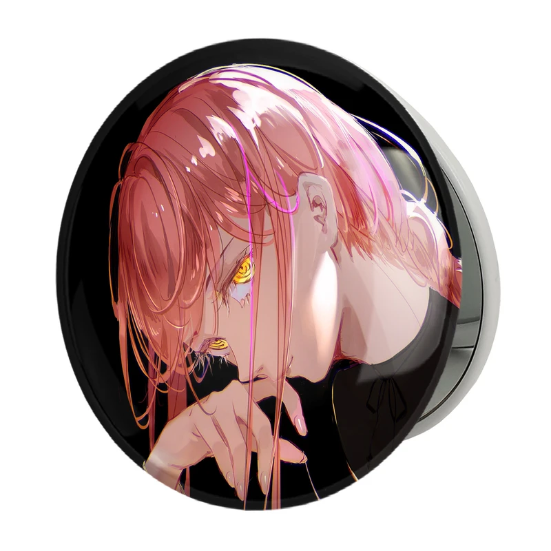 آینه جیبی خندالو طرح ماکیما انیمه مرد اره ای Chainsaw Man مدل تاشو کد 17946 