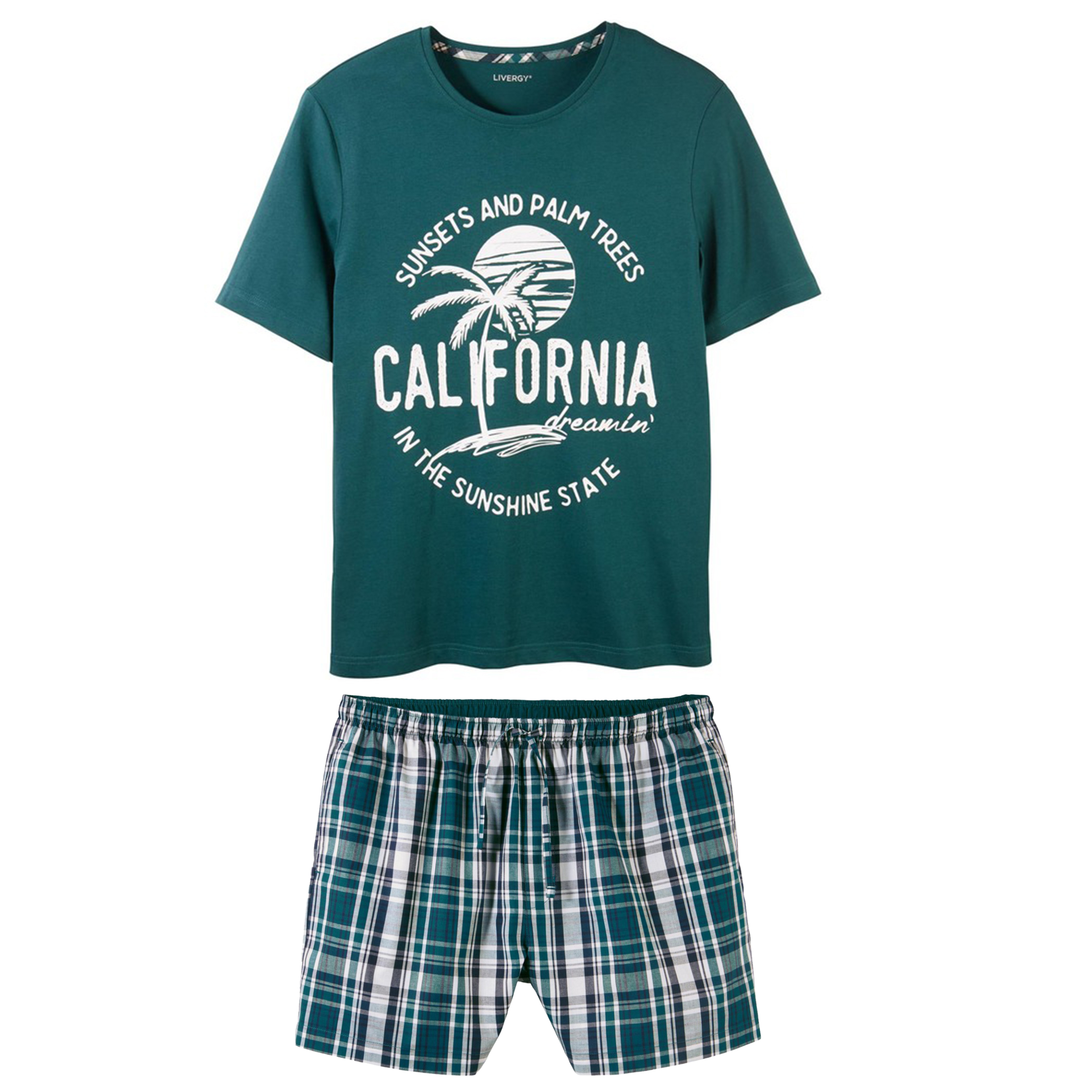 ست تی شرت و شلوارک مردانه لیورجی مدل California