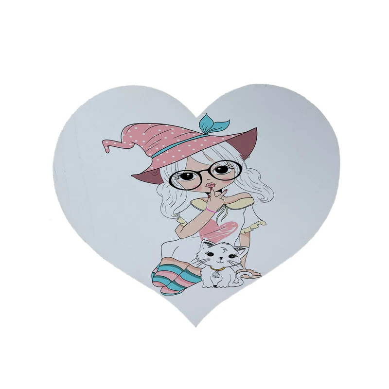 پادری مدل قلب طرح عروسکی کد 5748 سایز 90x90 سانتی متر 