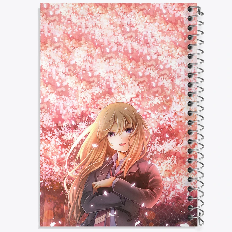 دفتر لیست خرید 50 برگ خندالو طرح کائوری انیمه دروغ تو در آوریل کد 32473