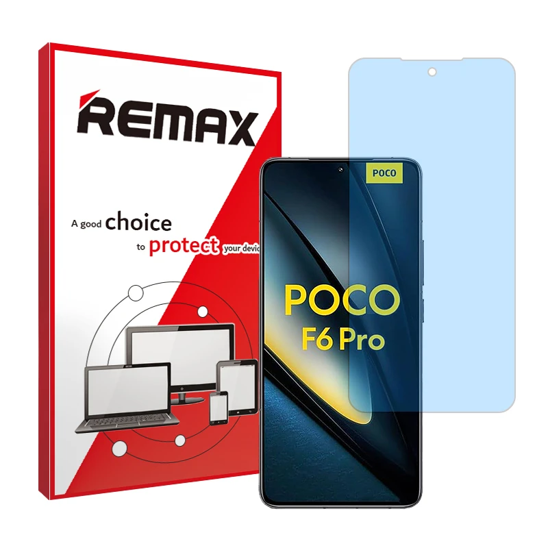 محافظ صفحه نمایش ضد اشعه آبی ریمکس مدل Resistant مناسب برای گوشی موبایل شیائومی Poco F6 Pro