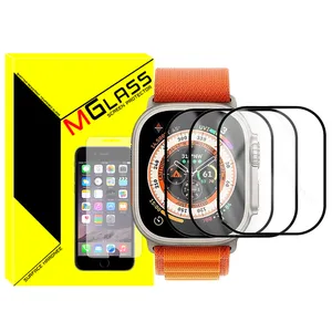 MGlass SH-FULL-MG Glass Screen protector suitable for Apple Watch Ultra 49mm / Ultra 2 49mm Pack of 3