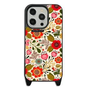 AKAM AMC-WLA15PRO-FLOWERS4 Cover For Apple iPhone 15 Pro