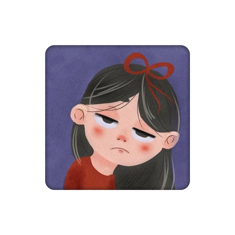 زیرلیوانی طرح دختر دلخور بی تفاوت کد 0919122