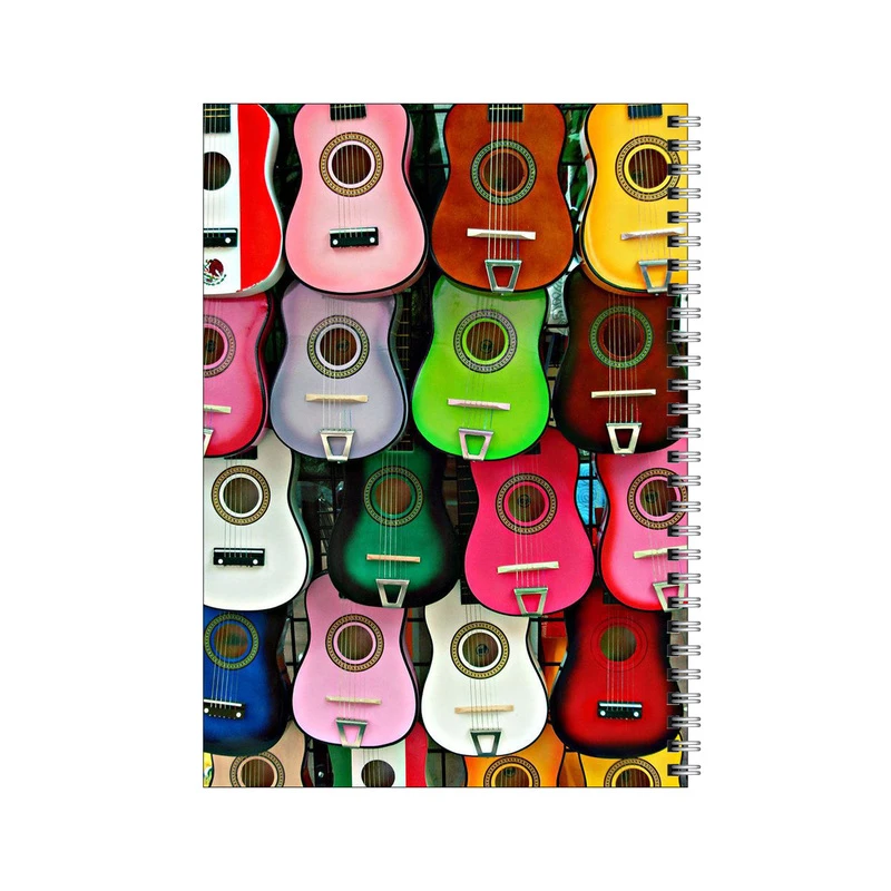 دفتر مشق 100 برگ بامبیلیپ طرح پترن گیتار رنگی کد 8880978
