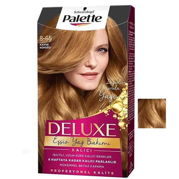 کیت رنگ مو پلت سری DELUX شماره 65-8 حجم 59 میلی لیتر رنگ نسکافه ای