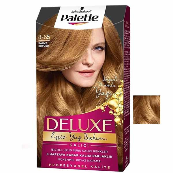 کیت رنگ مو پلت سری DELUX شماره 65-8 حجم 59 میلی لیتر رنگ نسکافه ای