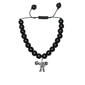 دستبند مهره ای هایکا طرح فیگور بدنسازی کد bd.ha 20