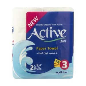 دستمال حوله ای کاغذی اکتیو کد 02 بسته 2 عددی	